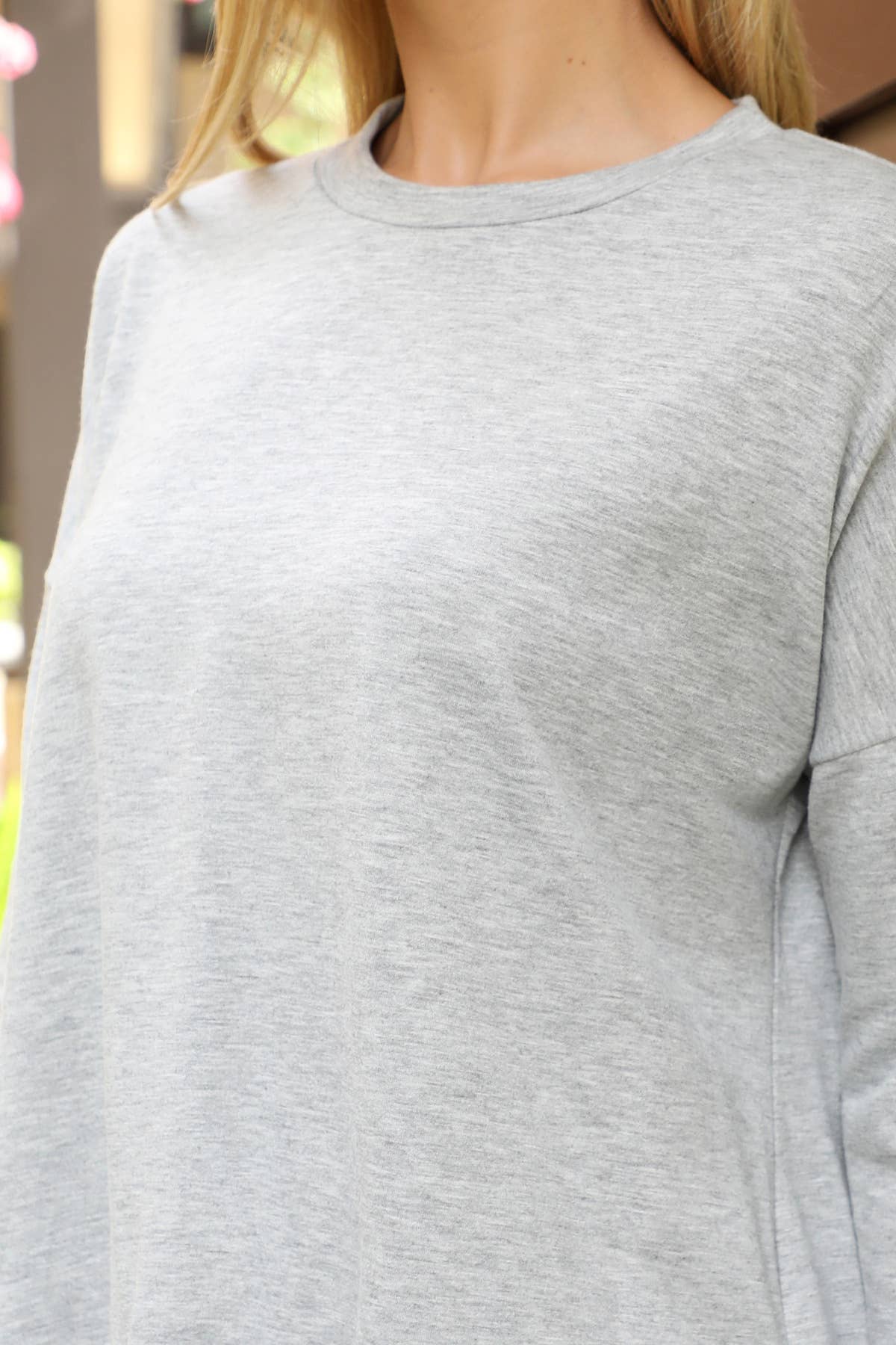 You & Me - Vente Tunique – femme - HAUT EN MOLLETON À MANCHES LONGUES YMT20090V ET OURLET ARRONDI9