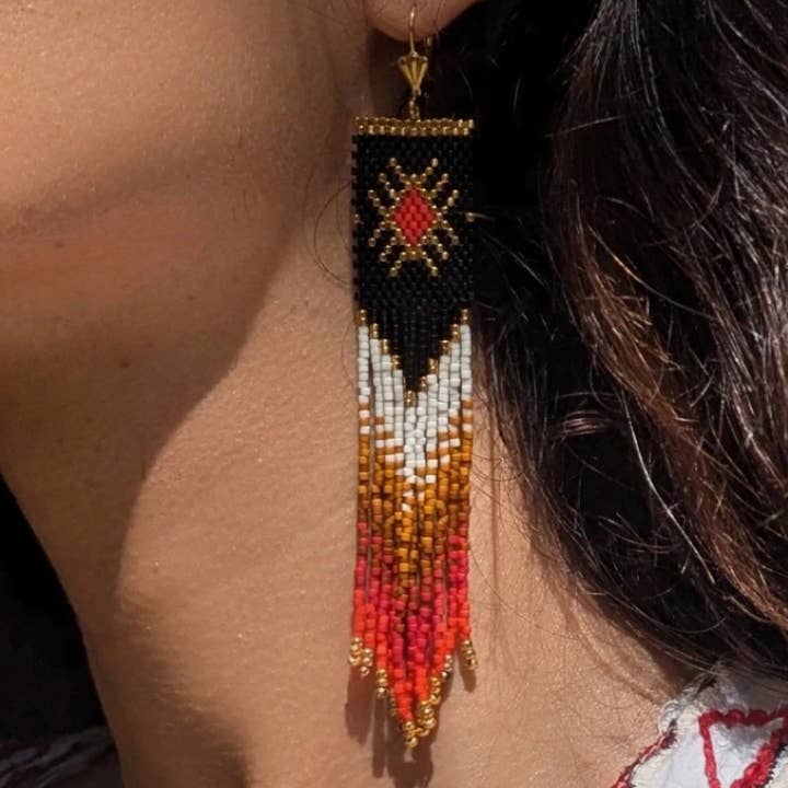 Agua del Río - Wholesale Dangle Earrings - Earrings handmade with Miyuki beads - ROJA3