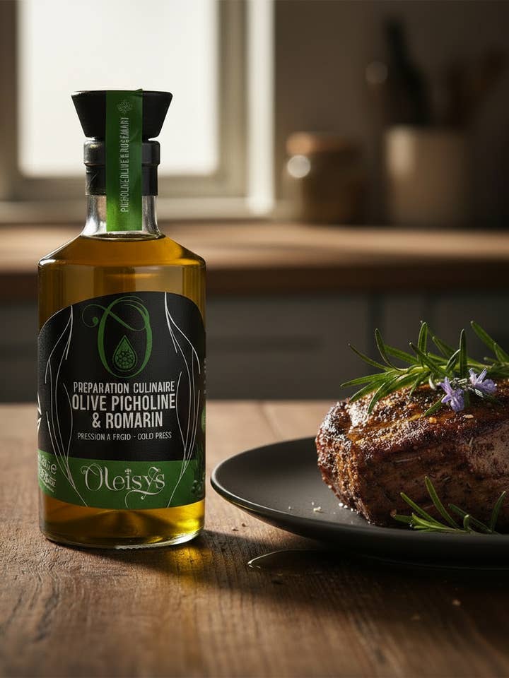 Preparação culinária Azeitona Picholine e Alecrim BIO 200 ml por atacado de Oleisys