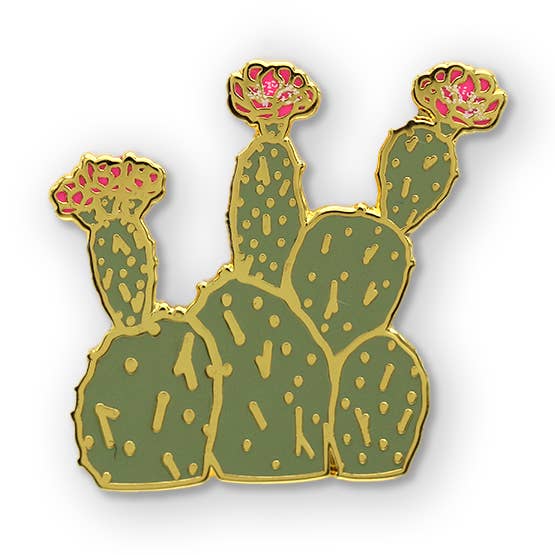 Adventure Booty - Wholesale Lapel Pin/Button - Pink Prickly Pear Cactus Pin0