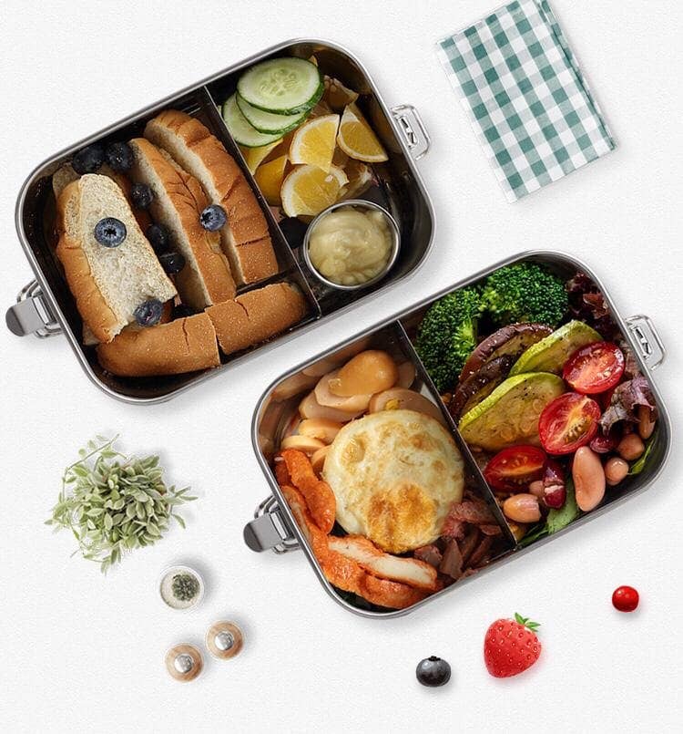 Goodly Gosh - Wholesale Lunch bag/box - Small Stainless Steel Bento Box | 800ml | Removable Divider 2