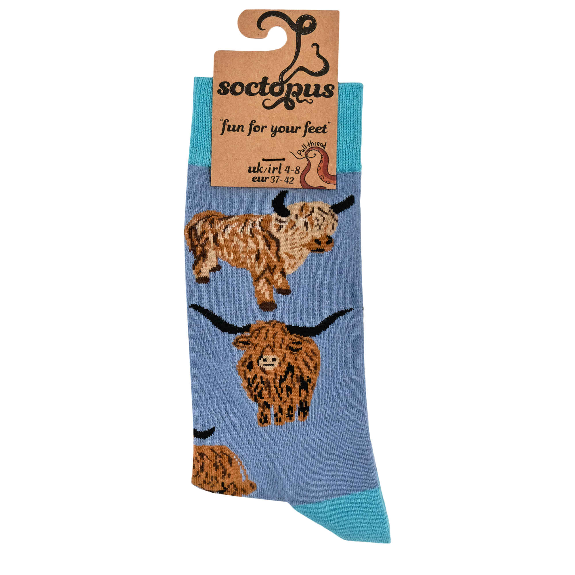 Socktopus - Wholesale Sokken - Uniseks - Highland Cow Socks - Och Aye the Moo!23