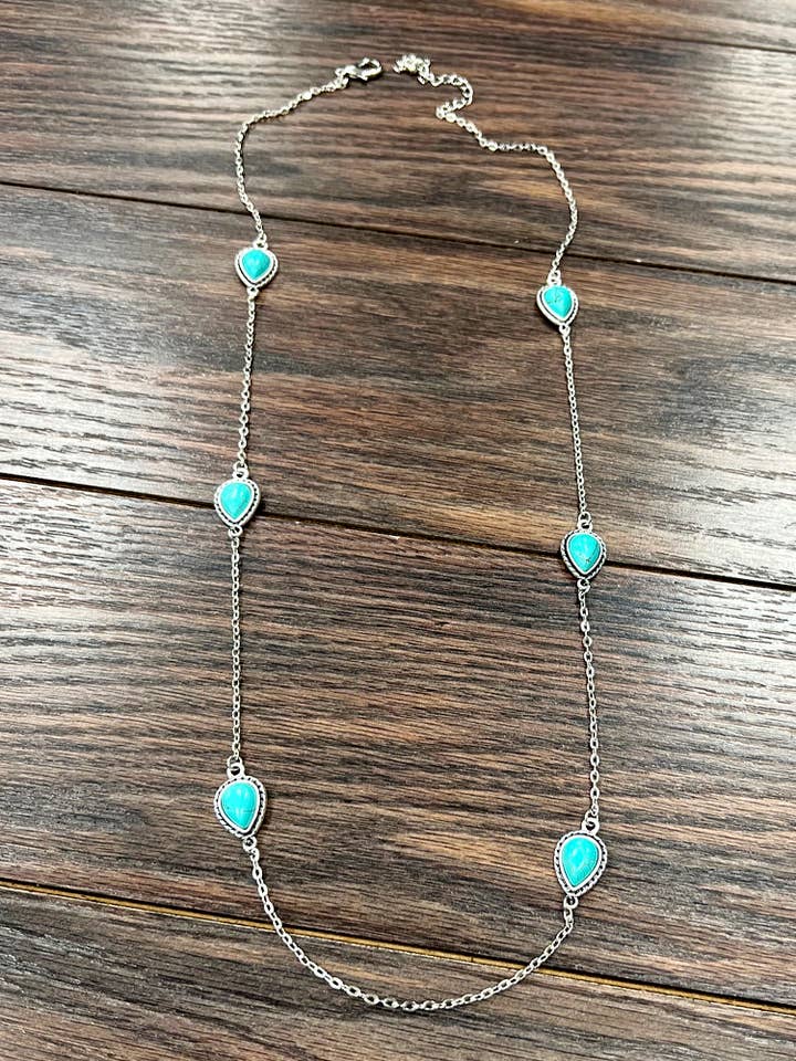 737438, Handgjord 32" Lång Turkoshalsband för wholesale av ISAC Trading Inc