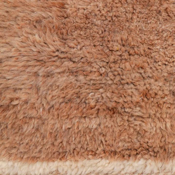 Néda – Engroshandel Løst tæppe – Moderne Beni Ouarain Berber Tæppe Farverigt Brun Beige Mørk Hvid - 158 x 115 cm