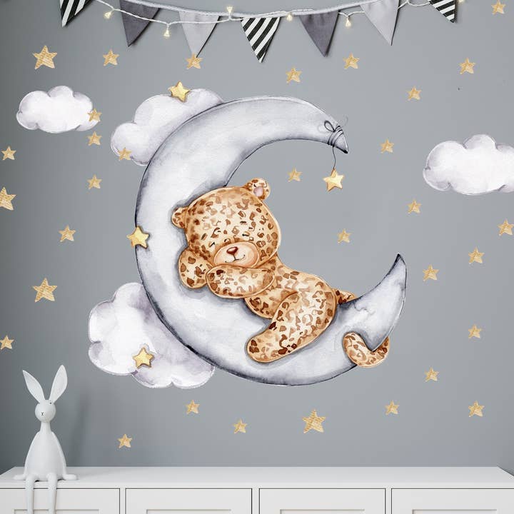 Sticker mural Léopard sur la lune V319 pour la vente par WANDKIND