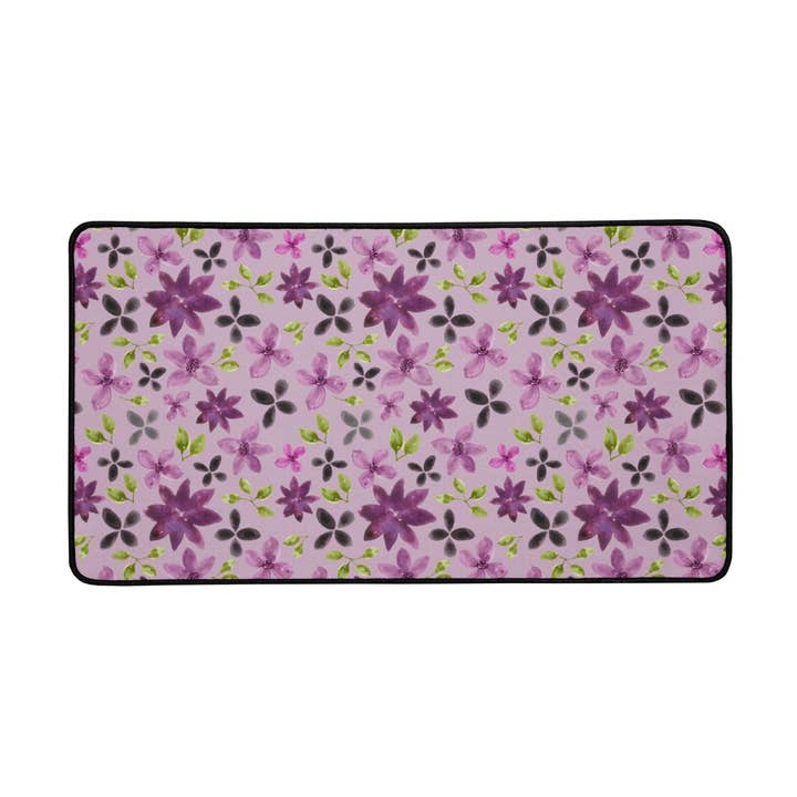 Desk Mats - Purple Flowers (12"x22") for wholesale by Jodi Reagan Designs