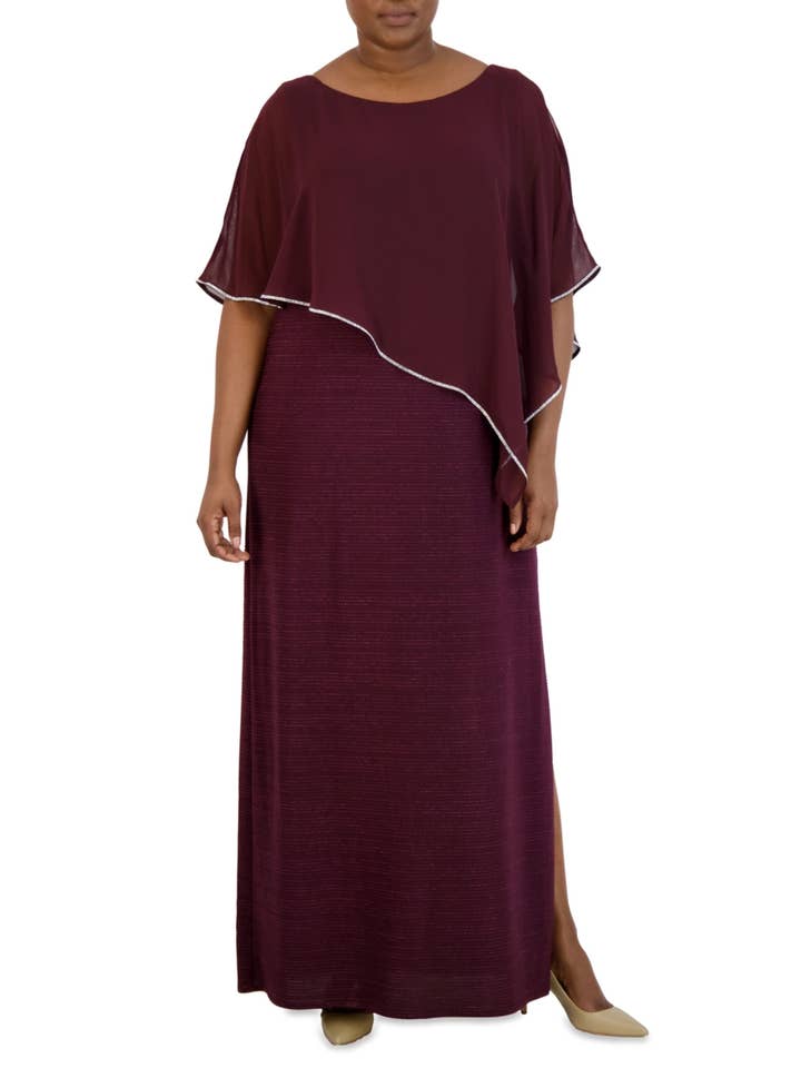 New Yorker's Apparel – wholesale Dress – Women's – RM Richards Sheer Cape Long Evening Dress5