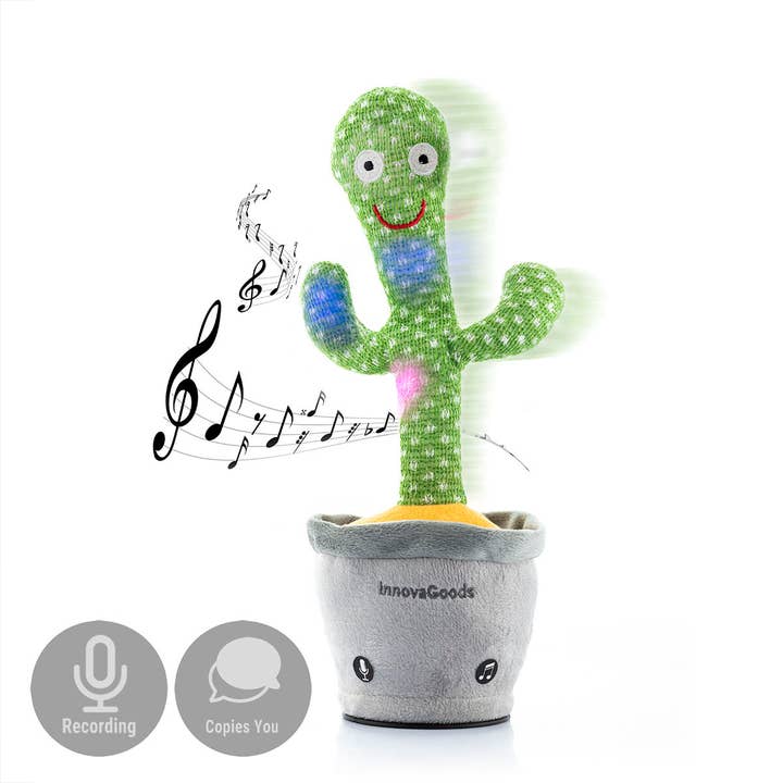 Talking Dancing Cactus with Music and Multicolor LED Pinxi InnovaGoods for wholesale by InnovaGoods