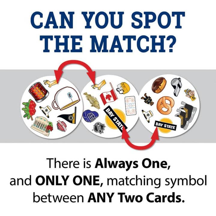 Masterpieces Puzzles - Wholesale Card Game - Boston Bruins Spot It! Card Game1