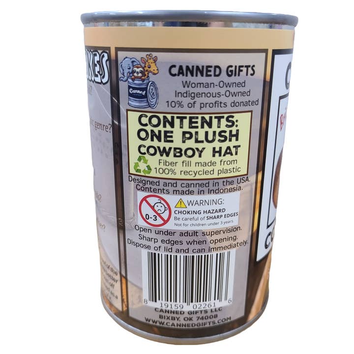 Canned Gifts - Wholesale Stuffed/Plush Toy - Kids & Baby - Canned Cowboy Hat | Western Plush w/Jokes | Unique Gift5