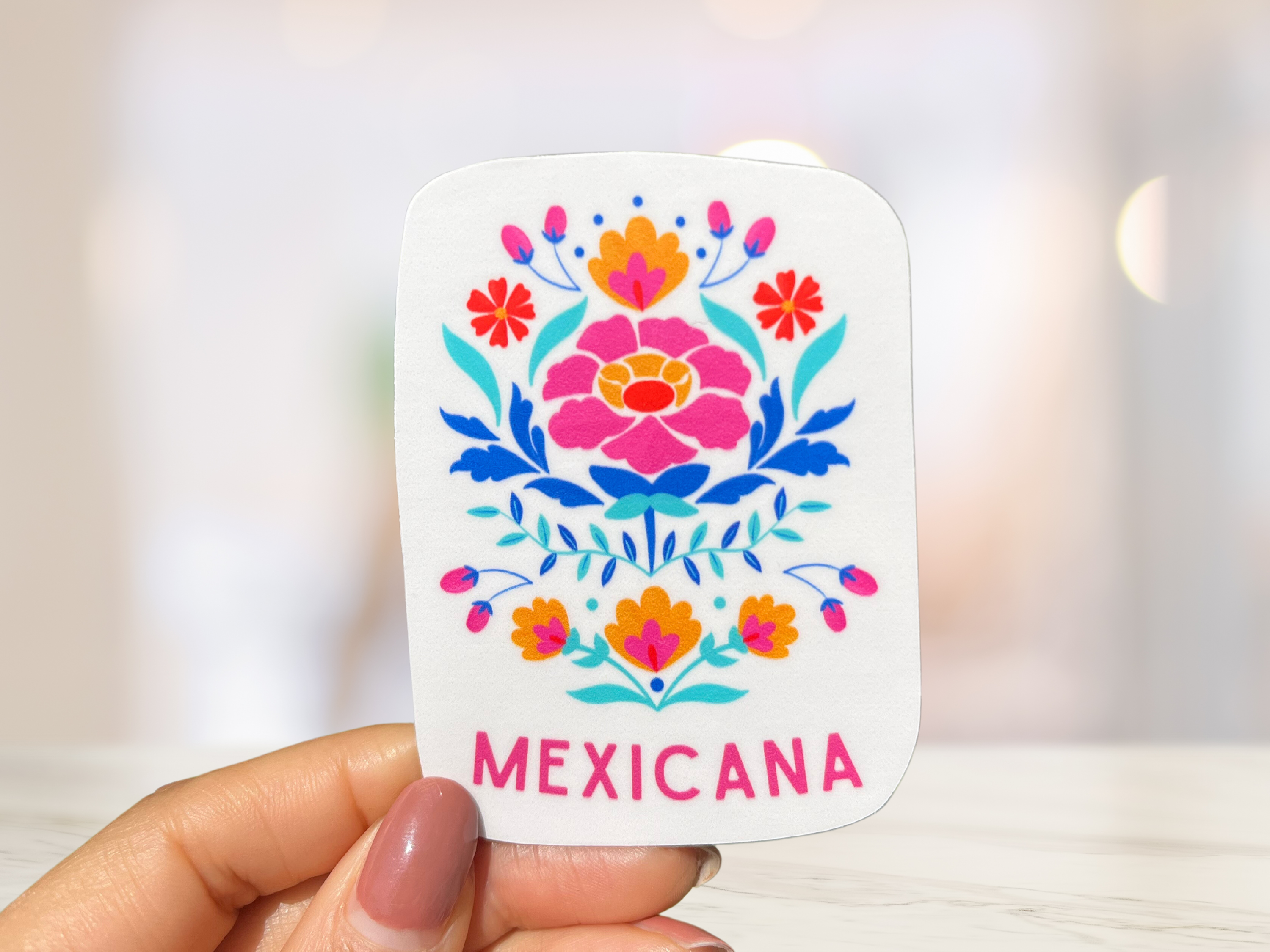 Things in Spanish - Vendita all'ingrosso Adesivo - Adesivo floreale Mexicana1