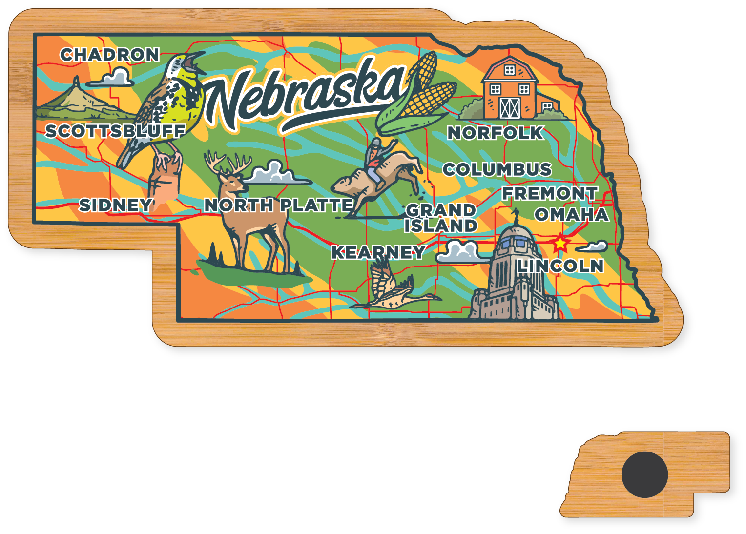 Morris Magnets - Wholesale Magnet - Magnet - Nebraska Across America 2.02