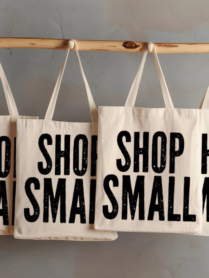 Shop Small - SMALL tote bag • distressed for wholesale by Axle Rose Co