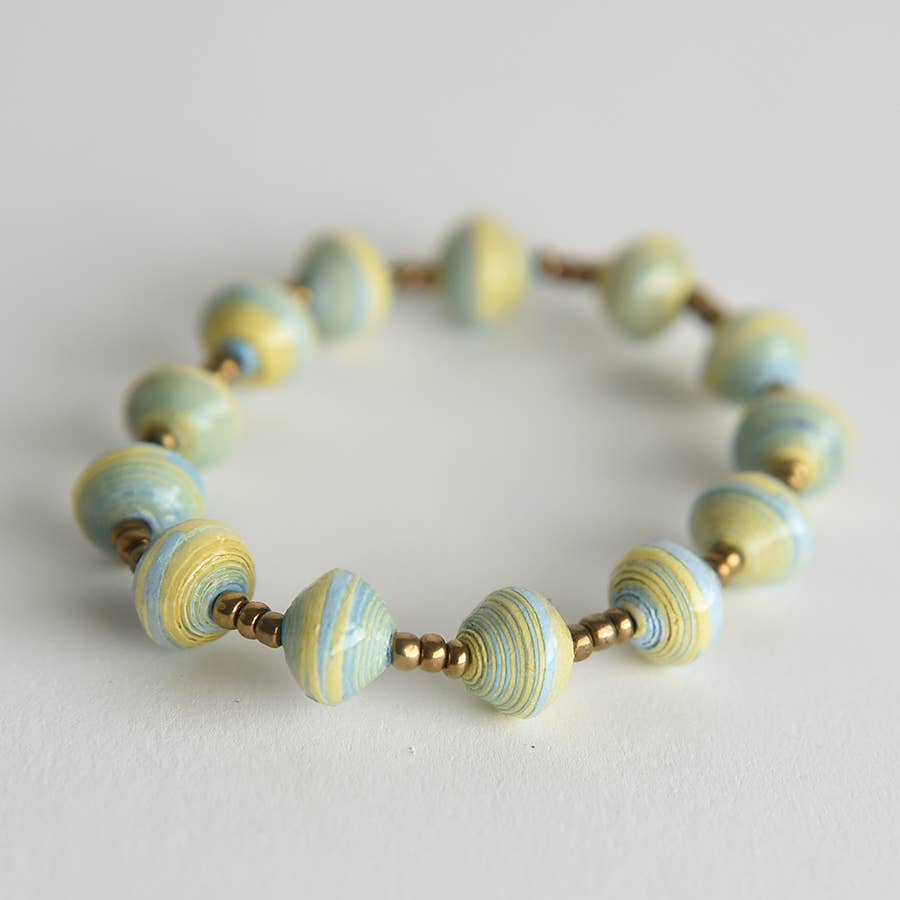 Project Have Hope - Vendita all'ingrosso Bracciale con perline - Bracciale in carta elasticizzata a righe25