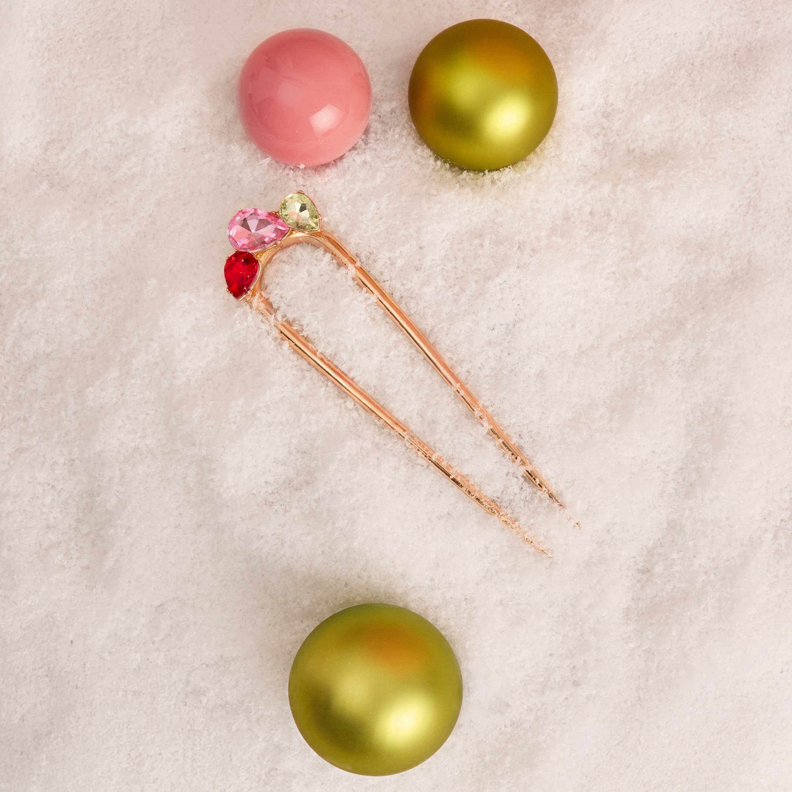 KITSCH - Wholesale Hair Pin - Holiday Gemstone French Hair Pin3