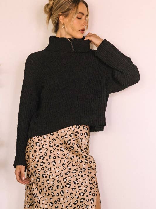 Maglione a collo alto con trama per la vendita all'ingrosso da parte di SKIES ARE BLUE