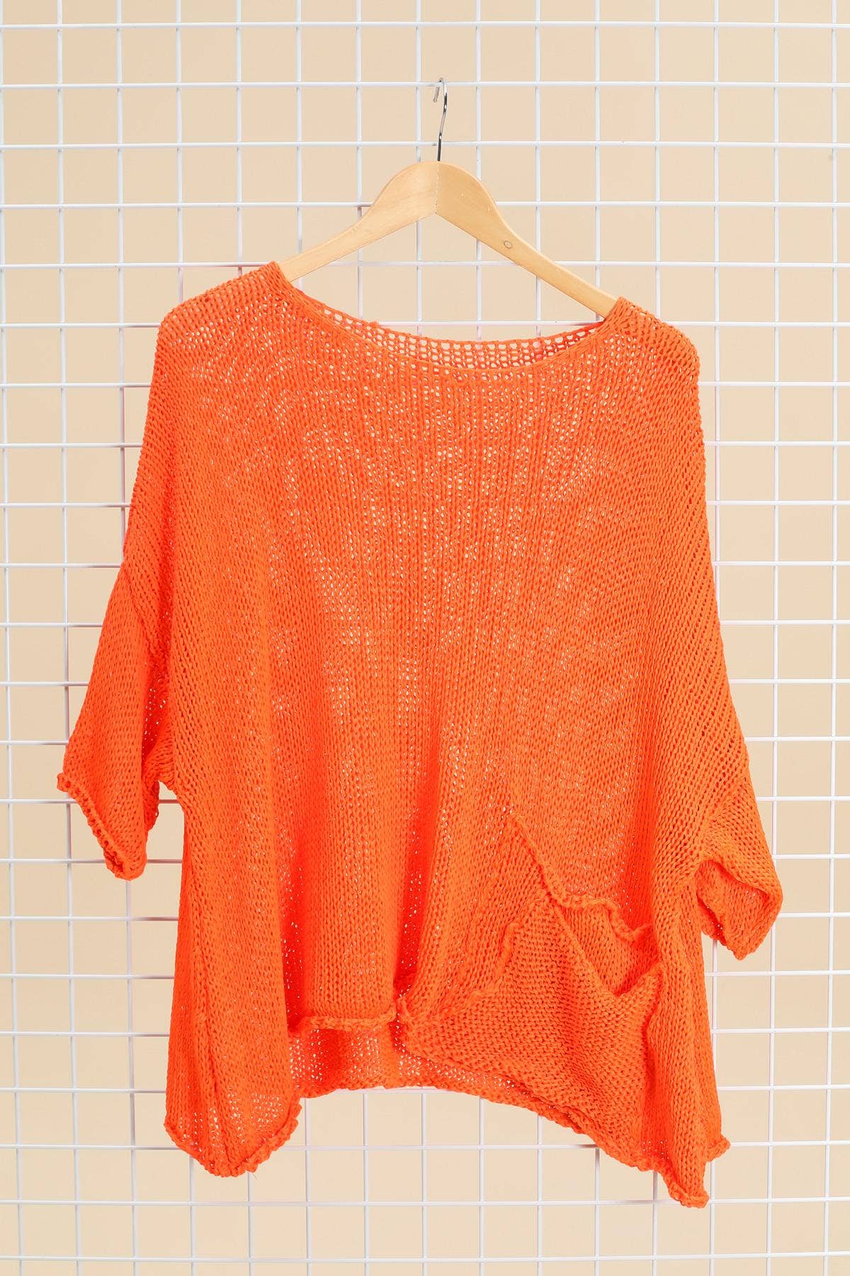 la maison des fibres naturelles - Wholesale Pullover-trui - Dames - Oversized katoenen trui met zakken 1520 100% katoen1