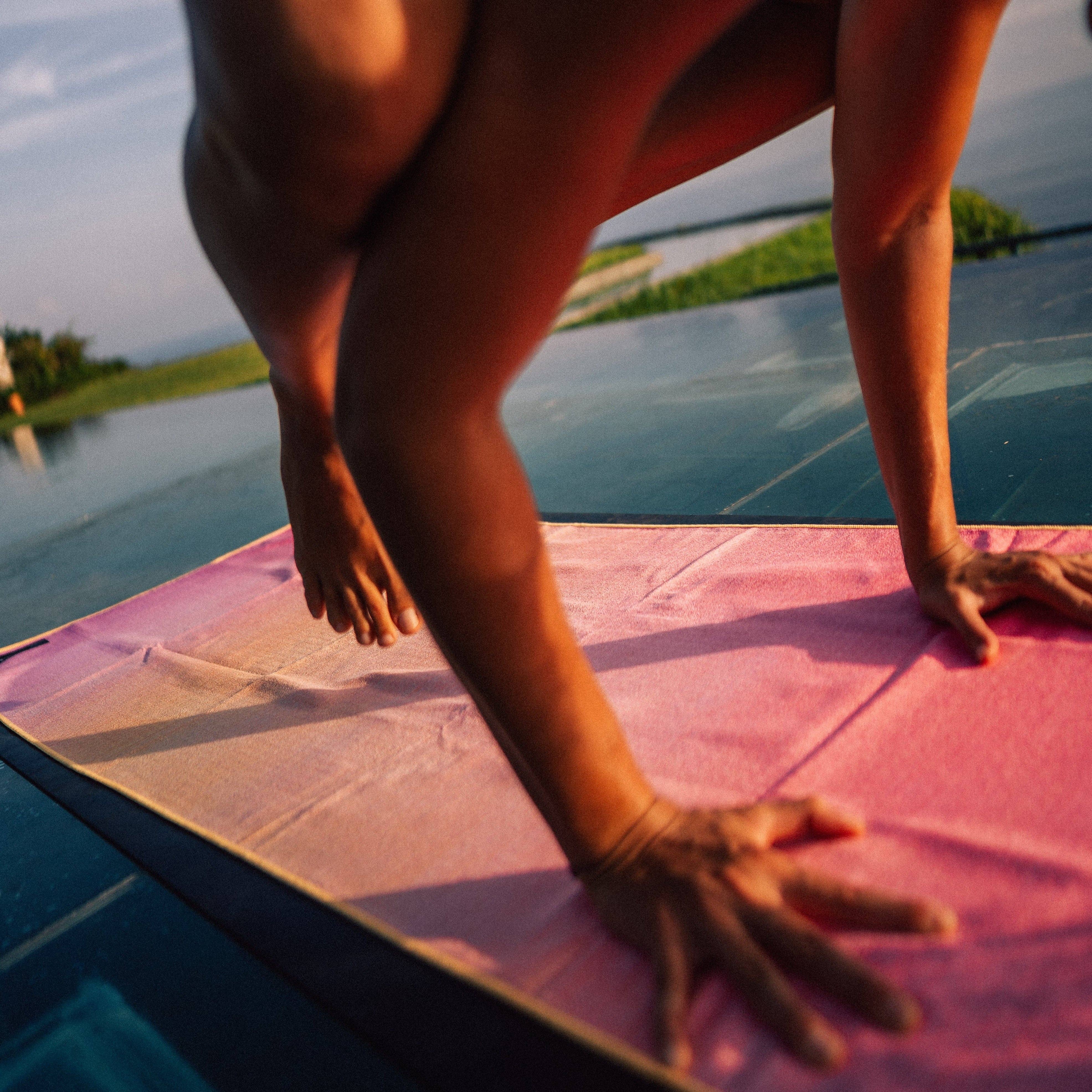 WOODSANDWAVES - Wholesale Yoga Towel - Peaceful Heaven - Non-Slip Yoga Towel with Silicone Dots1