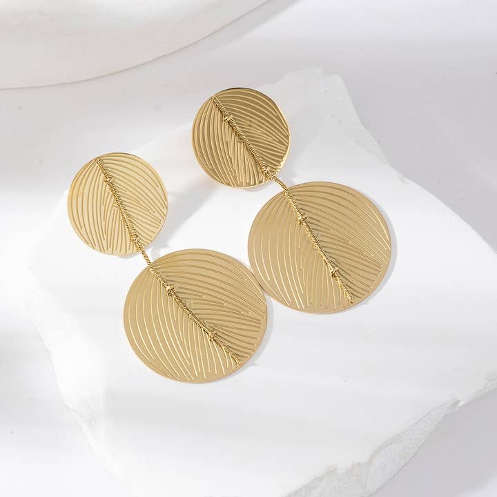 Brincos pendentes redondos - Mila por atacado de Lovelika