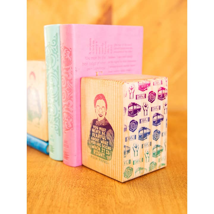 ARCHd - Wholesale Bookend - Iconic Woman Quote Bookend (sold individually) NATURAL WOOD14