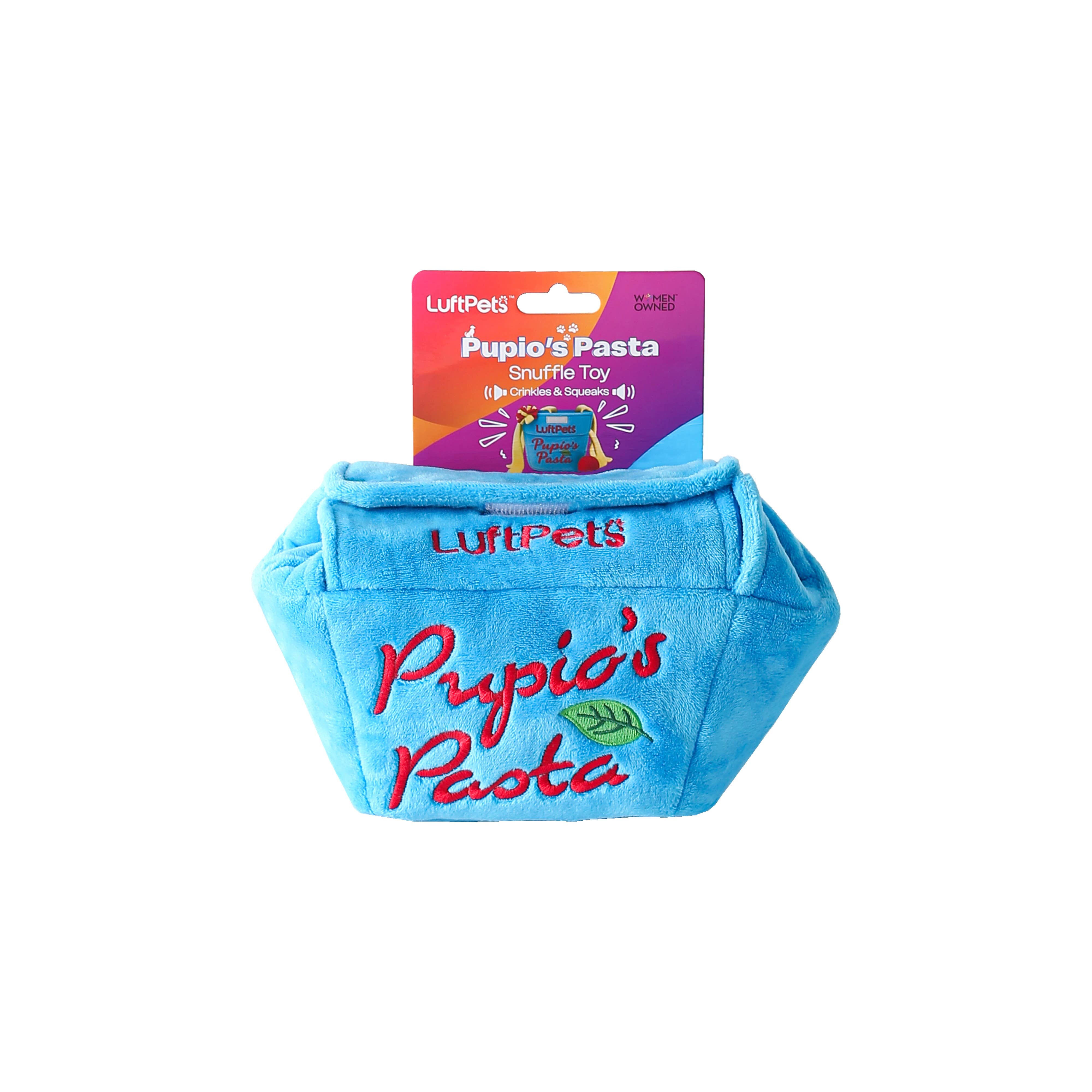 LUFTPETS - Wholesale Pet Plush Toy - Dog - Pasta Snuffle Toy for Dogs – Crinkly & Squeaky Enrichment 23