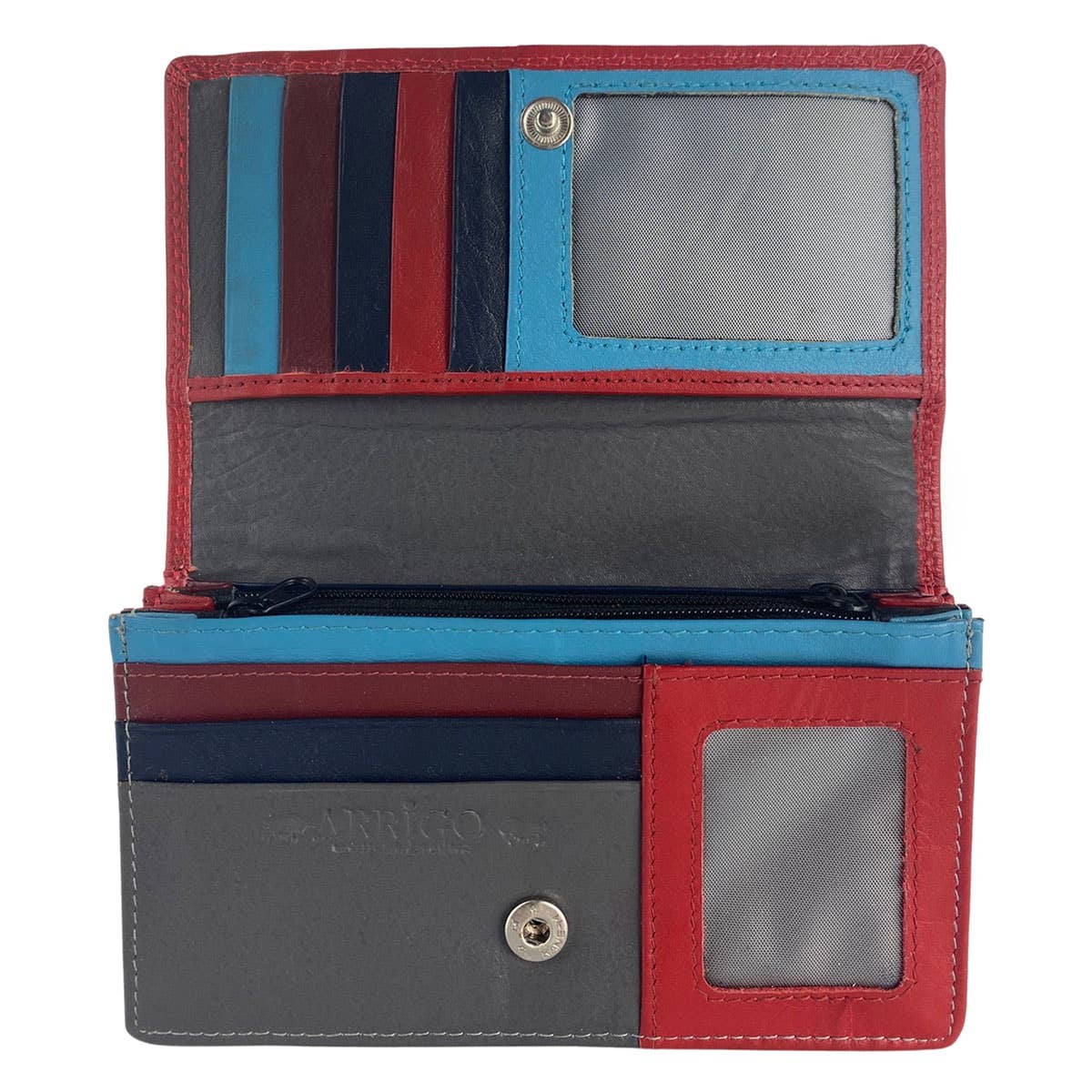 Arrigo - Vente Portefeuille – femme - Portefeuille femme en cuir multicolore modèle harmonica12