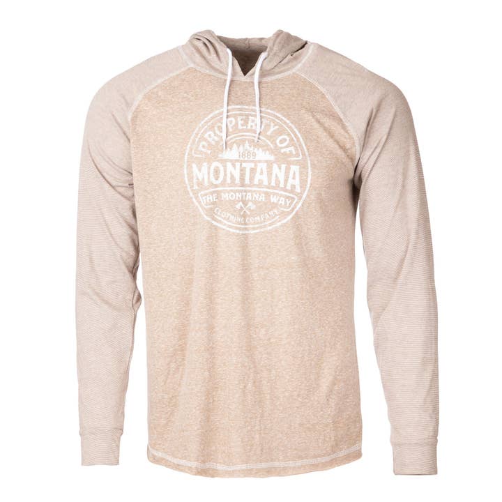Clothing Co. Hooded Long Sleeve in Walnut for wholesale by The Montana Way