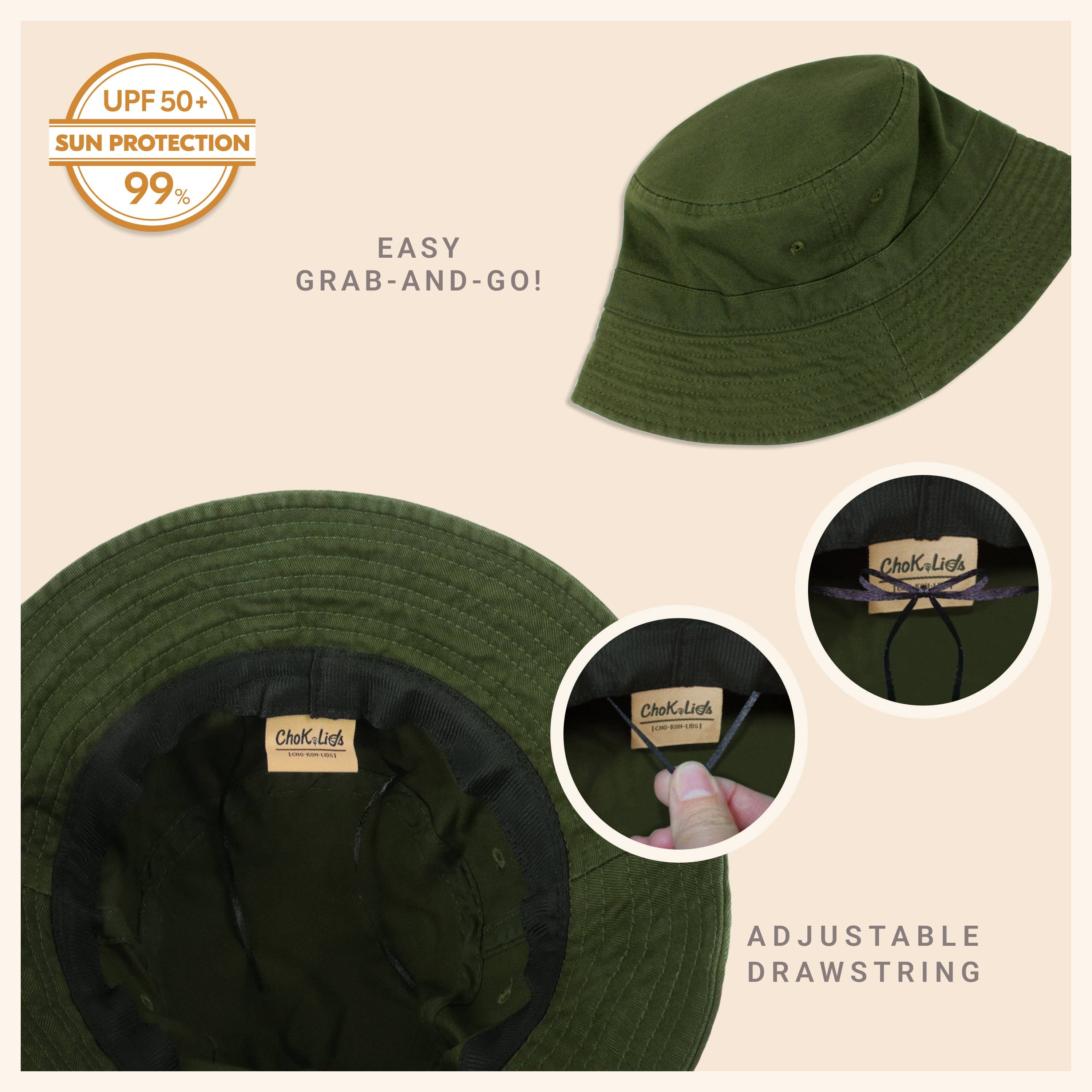 ChoKoLids – Engroshandel Bucket hat - Dame – CHOK.LIDS lærred spand hat3