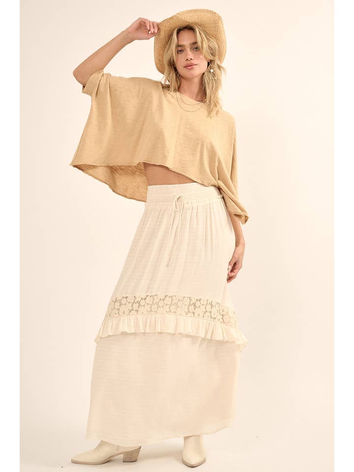 Promesa USA - Wholesale T-shirt – women's - Easy Fit Mineral Wash Poncho Slub Knit T-Shirt10