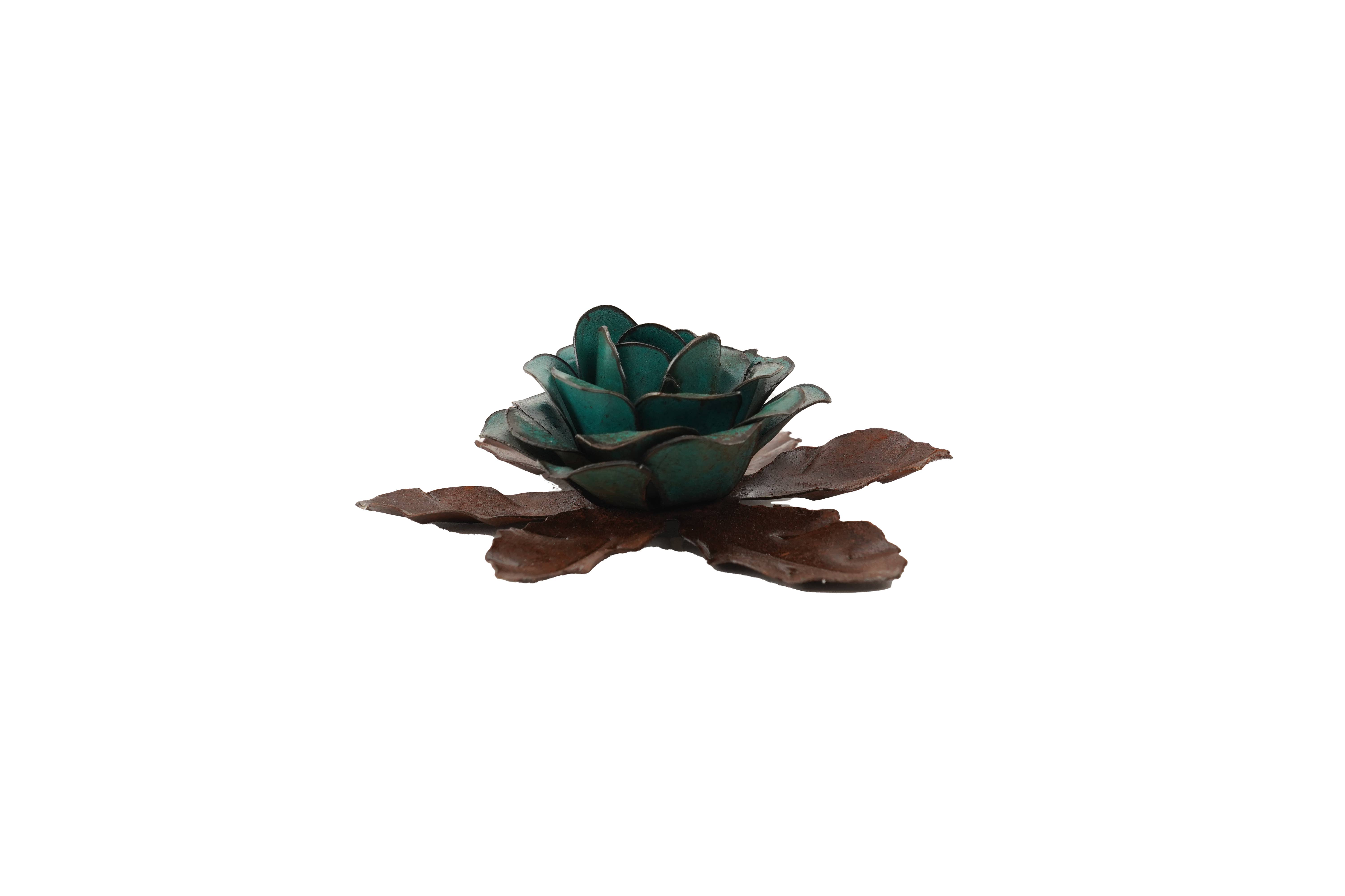 My Amigos Imports - Wholesale Artificial Flowers - Tulia Rustic Metal Rose Flower-Handmade-4.5 in-Beauty-Colors6