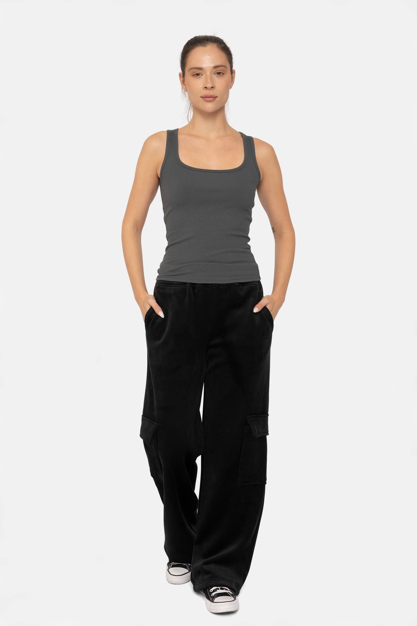 Mono B - Wholesale Pants - Women's - Soft Luxe Corduroy Cargo Pants3