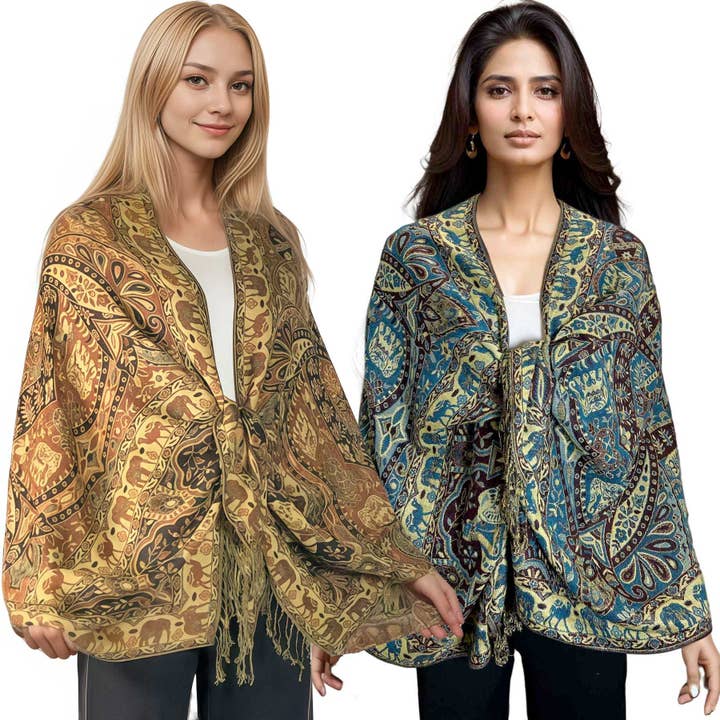 3835 - Heavy Pashmina Style Shawls for wholesale by The Magic Scarf Company