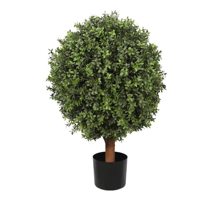 Mills Floral Company - Wholesale Artificial Plant - UV Boxwood Ball 24 X 34" Topiary0
