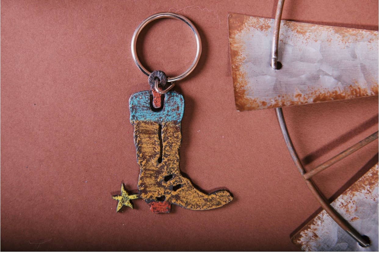 Whimsies - Wholesale Keychain - Unisex - Boot keychain cute western gift cowboy rodeo Wyoming Montana1