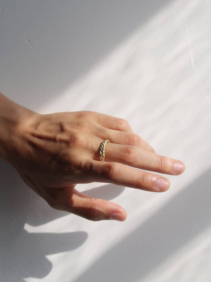 Anel Trançado Cinco Cordas por atacado de Tiro Tiro Jewelry