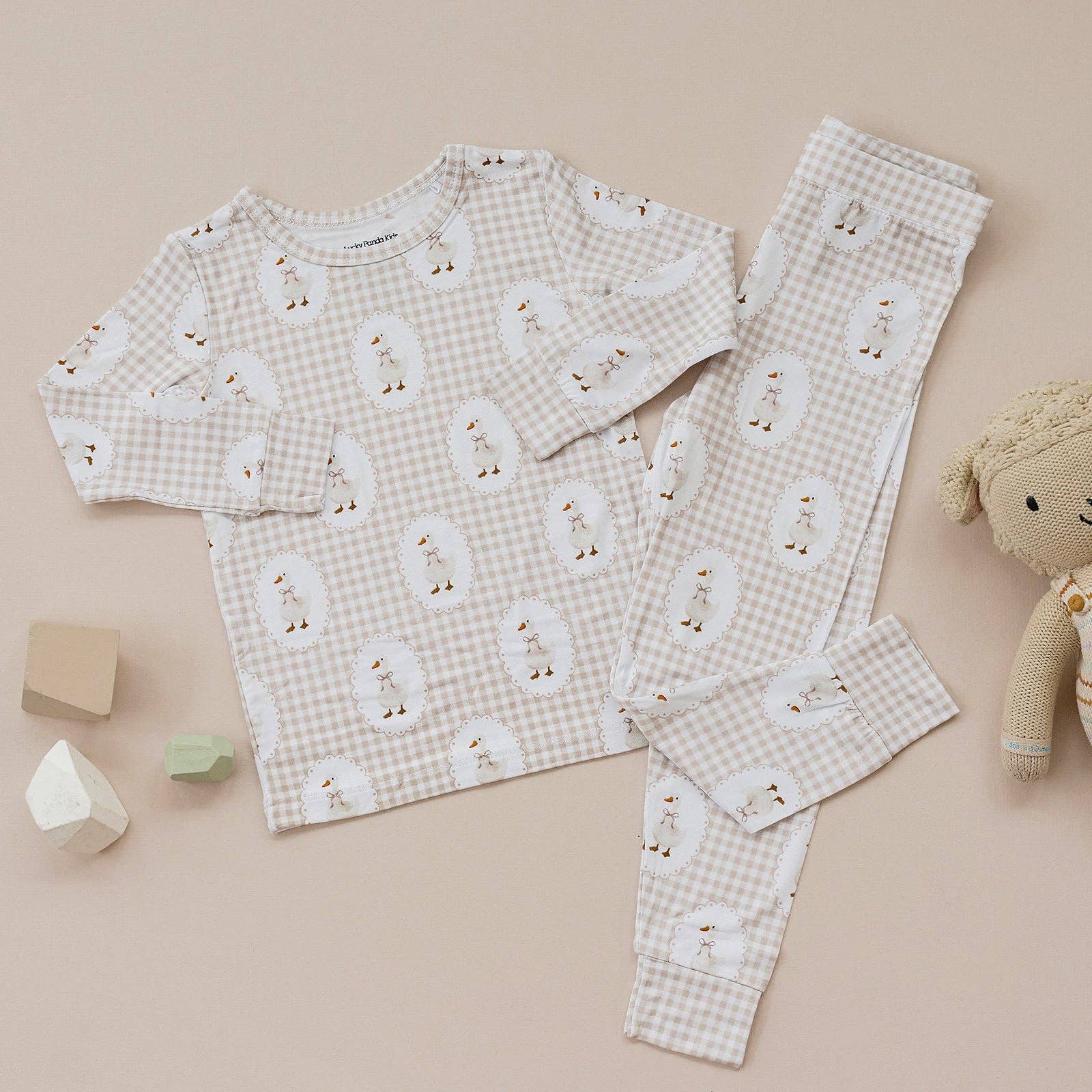 Lucky Panda Kids - Wholesale Sleepwear Set - Kids - Bamboo Two Piece Set | Gingham & Goose8