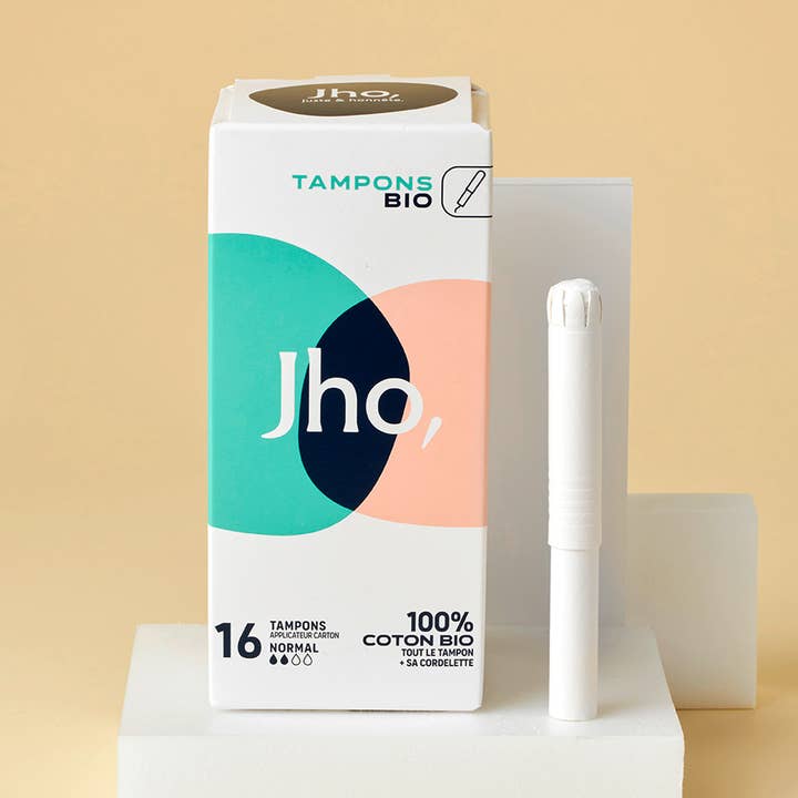 Tampons bio avec applicateur carton pour la vente par Jho,