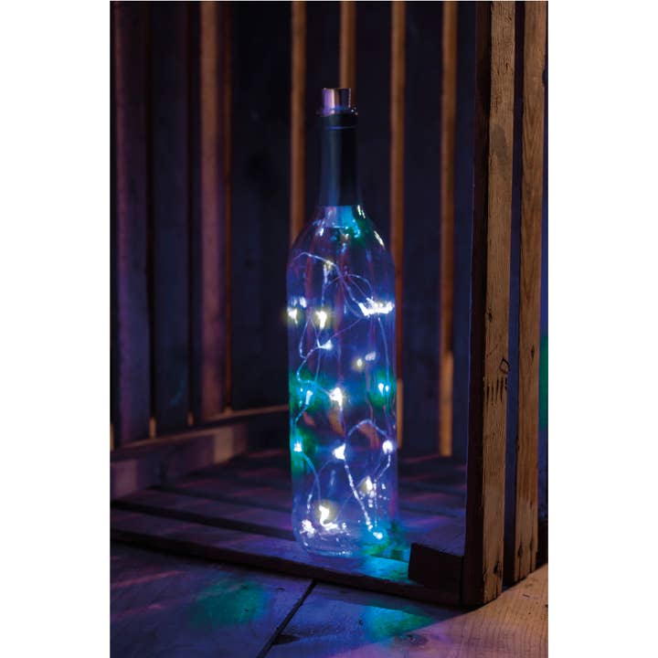Primitives by Kathy - Wholesale String Lights - Beach Blues Wine Bottle Lights