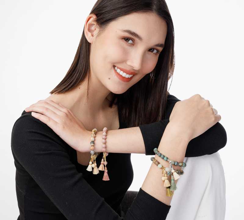 Marquet – wholesale Beaded bracelet – Mia Mala-style Stretch Bracelet with Authentic Stones13