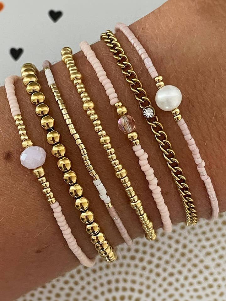 Nancy Simple Beaded Layer Bracelet for wholesale by Threaded Pear