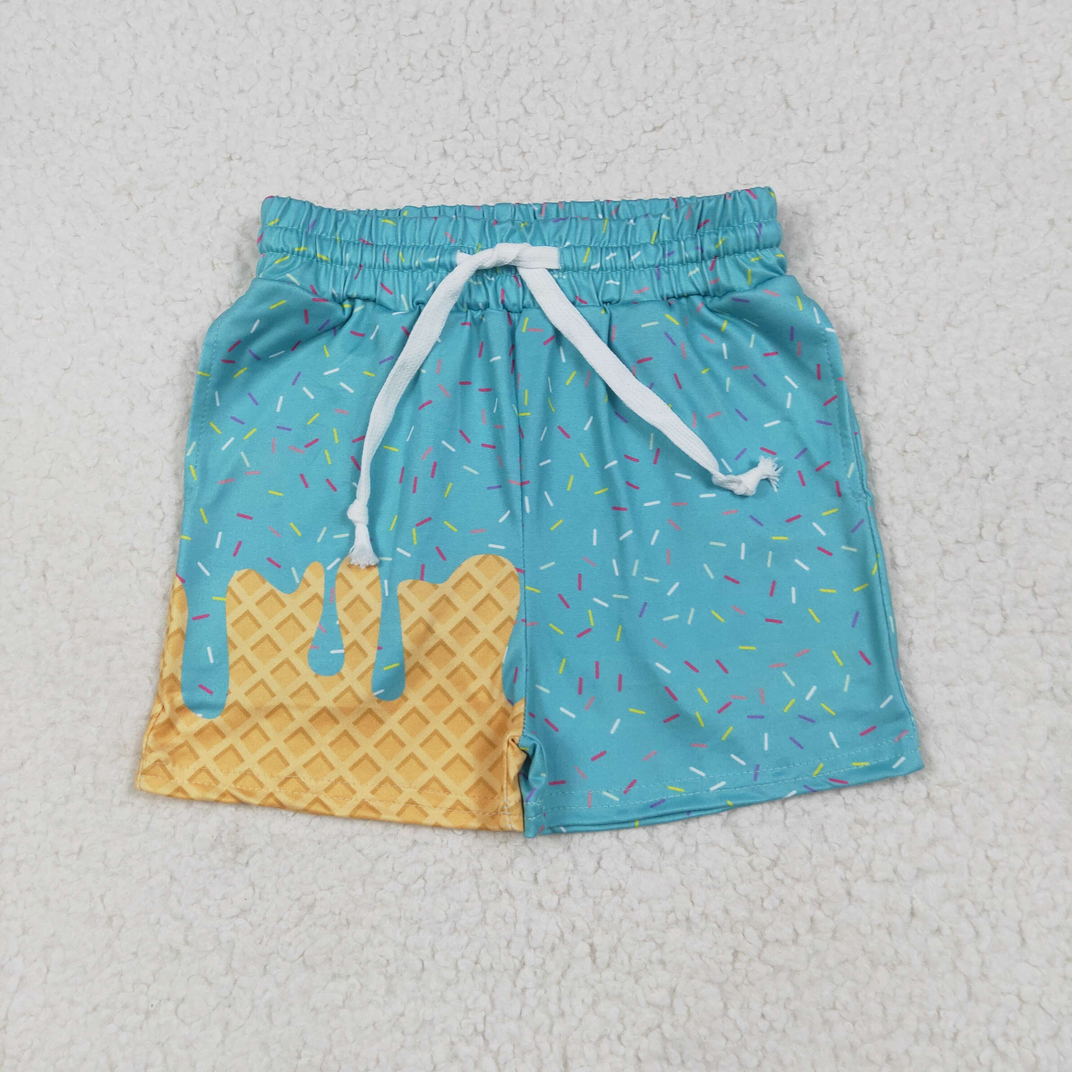Aier Wholesale - Wholesale Shorts - Kids - Sibling Baby Boys Ice Cream Drip Sprinkles Stars Summer Shorts Bottoms2