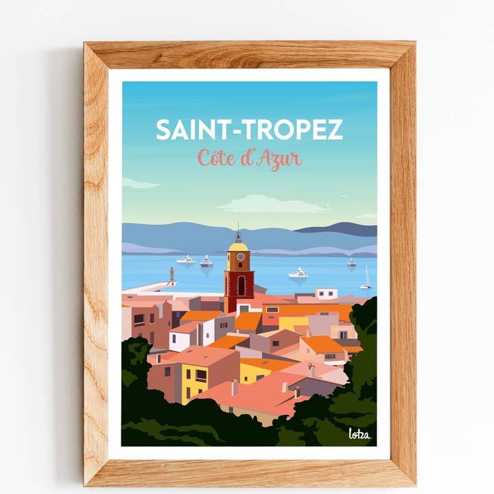 Lotza - Wholesale Poster - Saint-Tropez poster - Jet Set - French Riviera