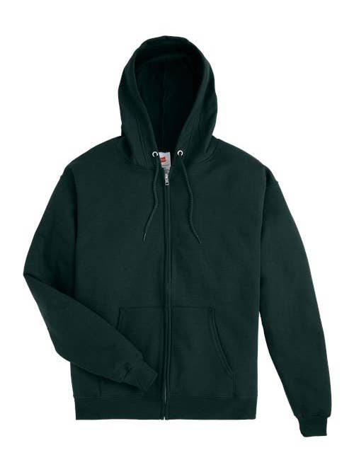 Total Apparel - Wholesale Hoodie - Unisex - Hanes Ecosmart® Full-Zip Hooded Sweatshirt | P180