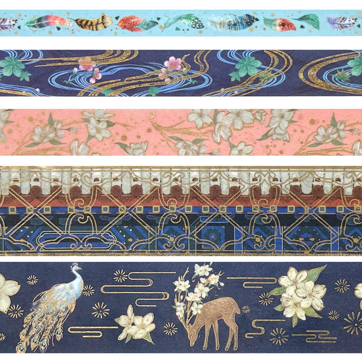 Wrapables.com - Wholesale Washi Tape - Wrapables Decorative Gold Foil Washi Tape and Sticker Set44