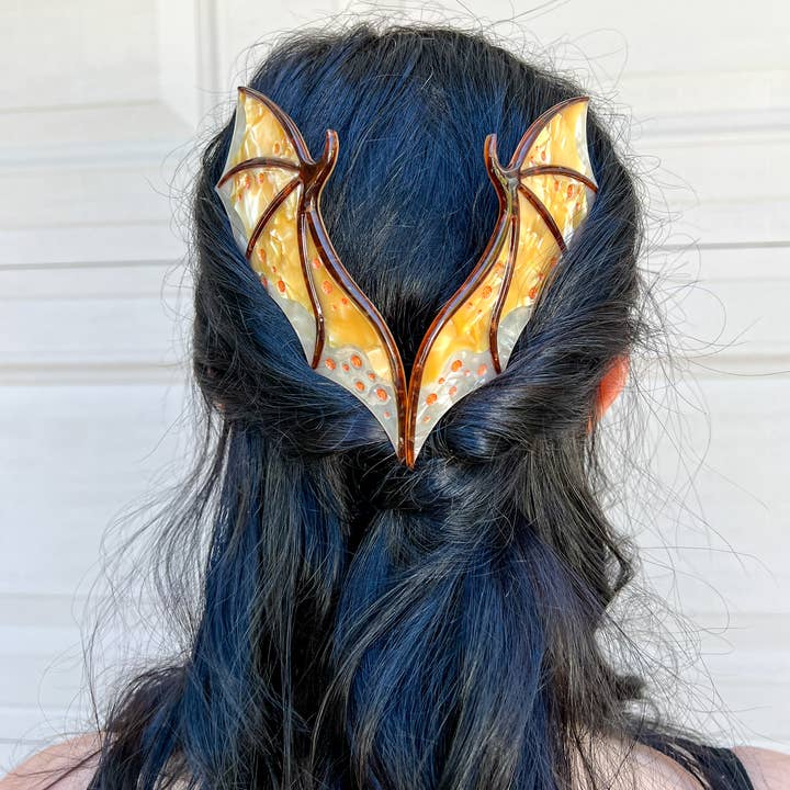 Blissfully Bookish Company - Wholesale Hair Accessories Set - Women's - Gold Dragon Wing Comb Set | Fantasy Gifts1