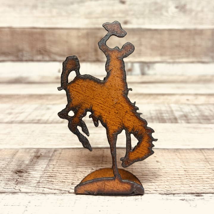 Universal Ironworks USA - Vente Figurine décorative - Figurine western rustique en métal Wyoming Bronc Rider Doodad0