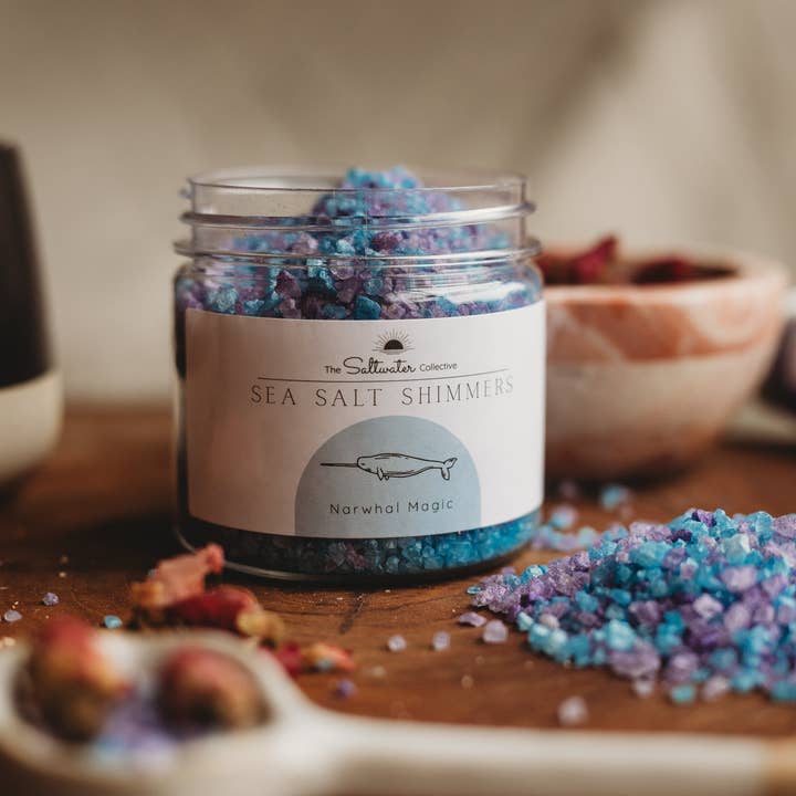 The Saltwater Collective - Wholesale Bath salts - Narwhal Magic - Sea Salt Shimmers SMALL1