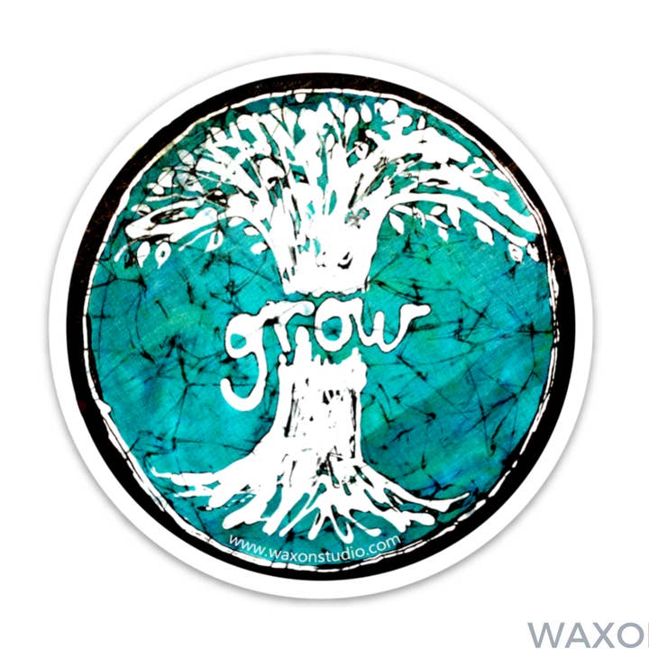 Vokse træ Vinyl Sticker 4“ for engroshandel hos WAXON Batik & Dye Studio