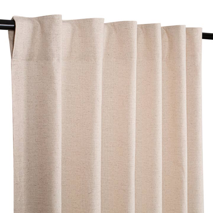 Linen Cotton Tab Top Natural Curtains, 50x108" - Set of 2 for wholesale on Faire2