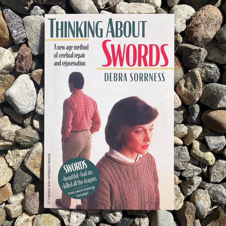 Thinking About Swords Postcard for wholesale by Paperback Paradise